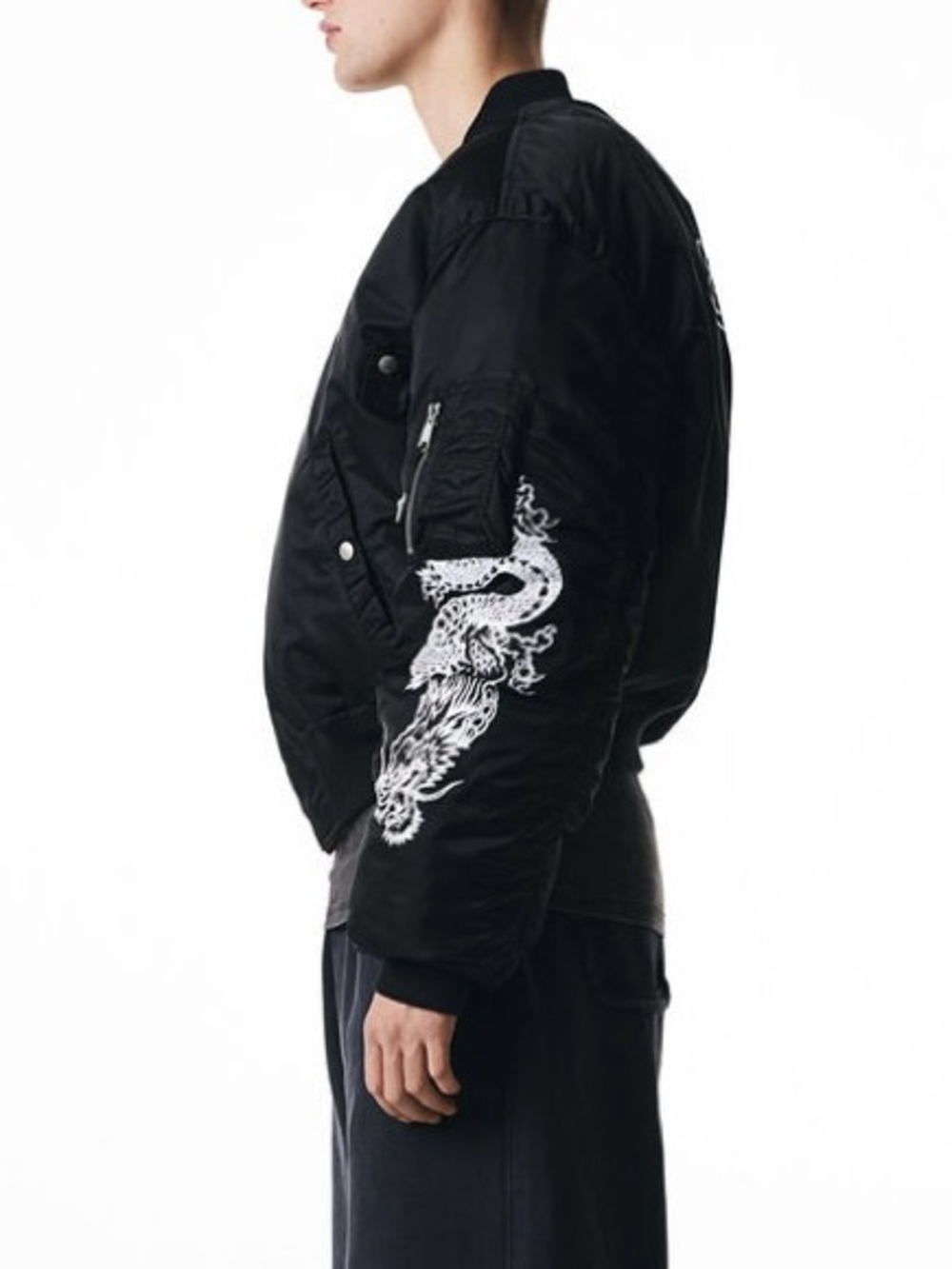 H&M Heron Preston H2 Black Orange Reversible Bomber Jacket Unisex Size Large NWT - Picture 12 of 16